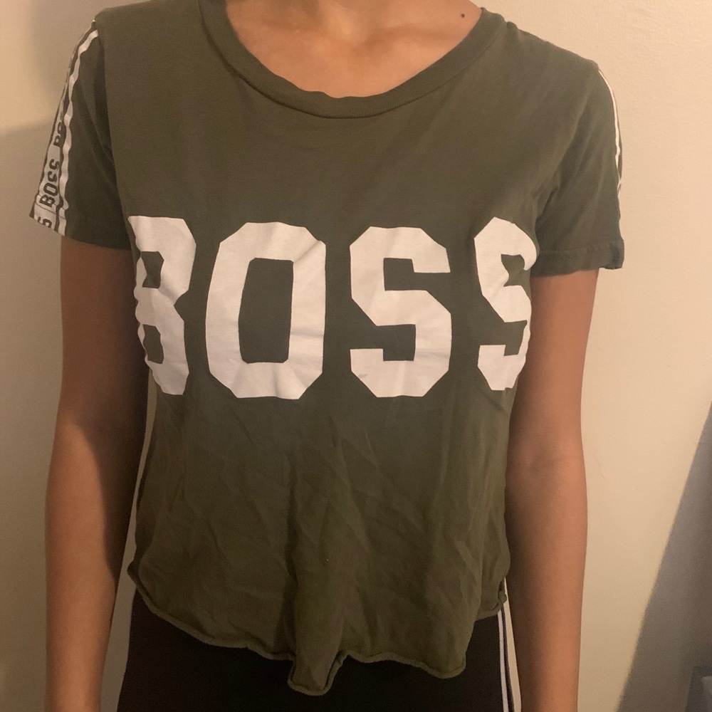 Green crop top